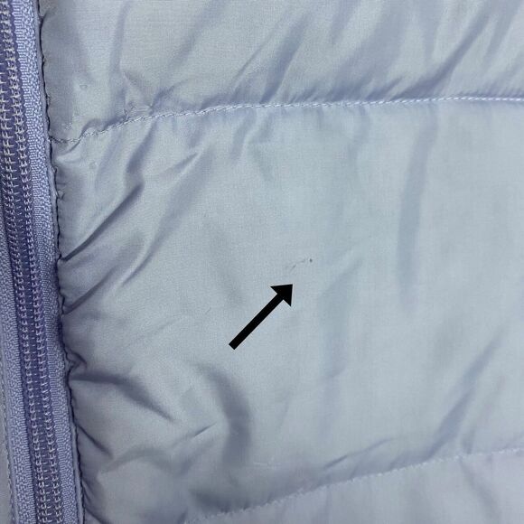 Lands End Down Puffer Vest Womens M 10-12 Purple Zip Pockets Gorpcore Outdoor - Picture 13 of 16